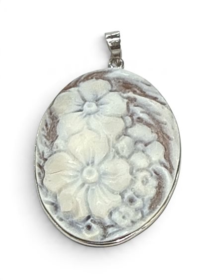 Pendant Mandile 1922 Woman Cammei  in Silver Conchiglia 2MCICM111.9 - 2MCICM111.9